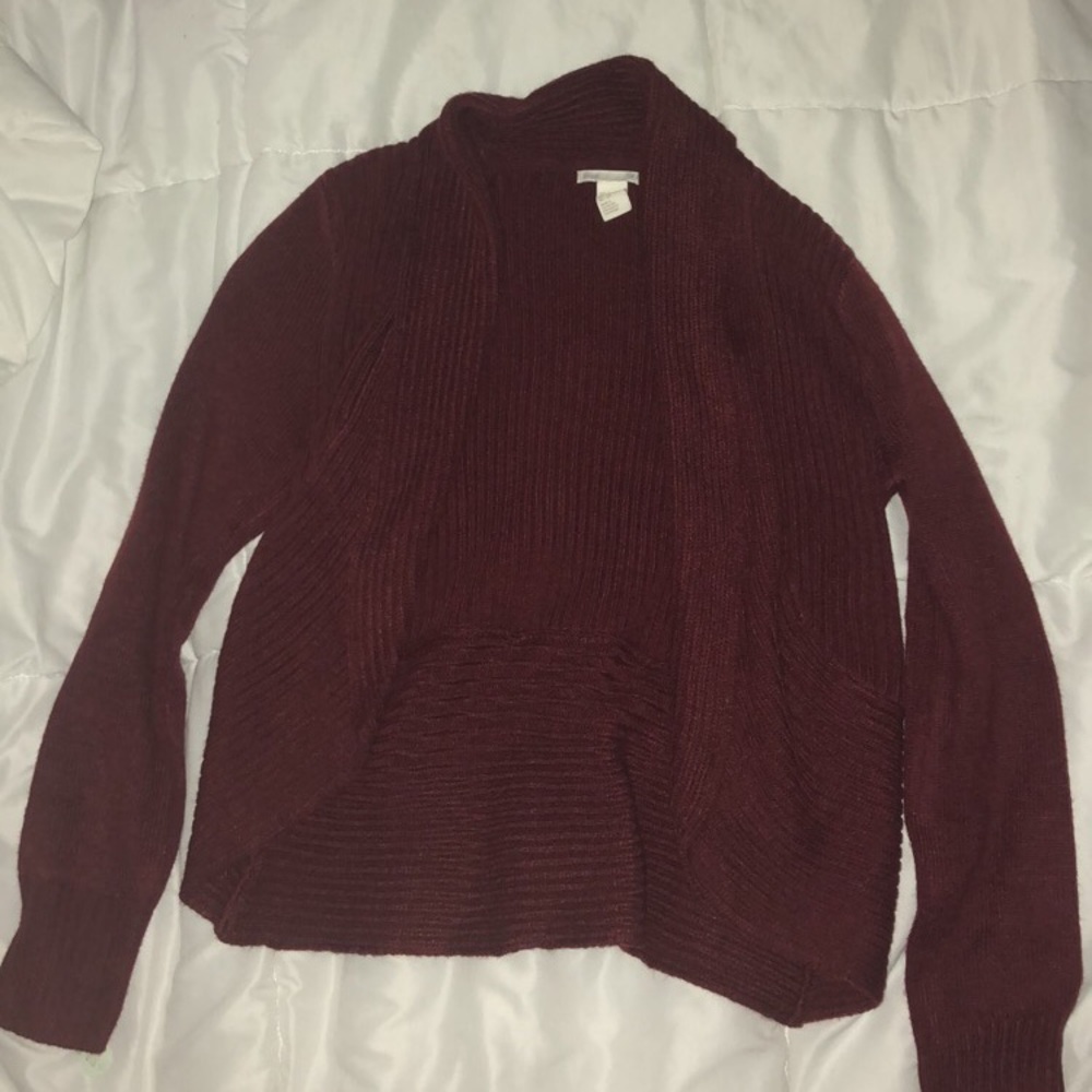 H&M Burgundy Cardigan